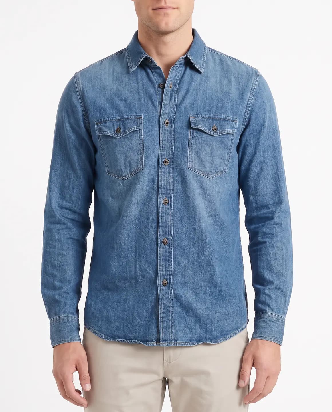 The denim shirt: supporting detail