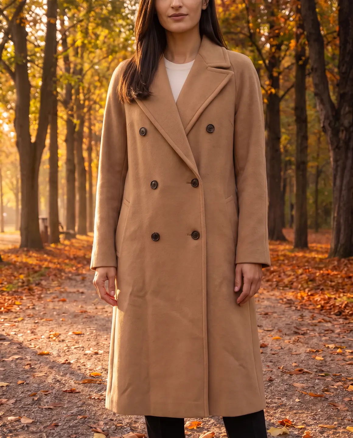 The camel coat: close crop