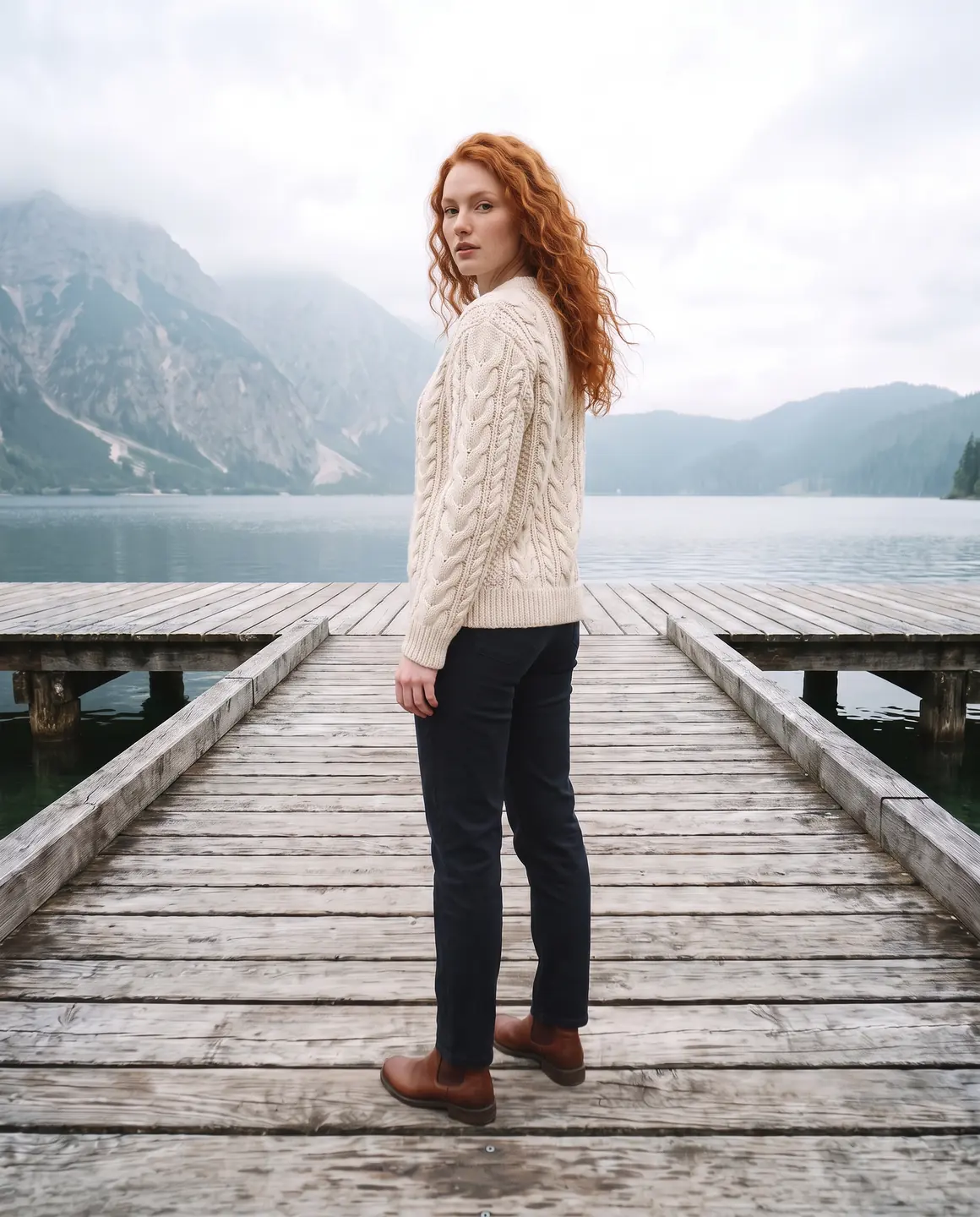 The cable-knit sweater: another angle