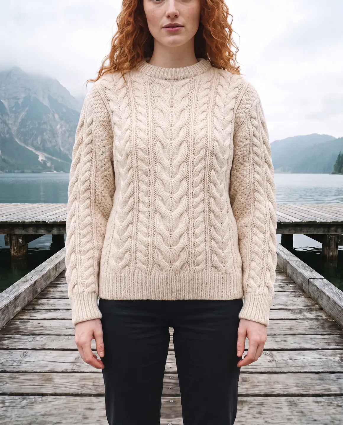 The cable-knit sweater: detail