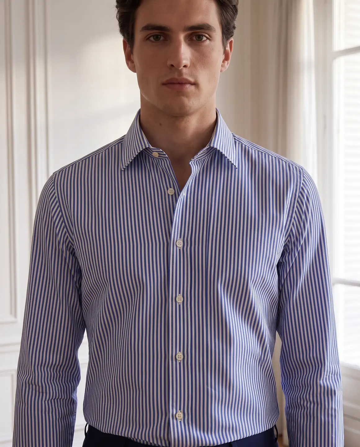 The striped shirt: detail