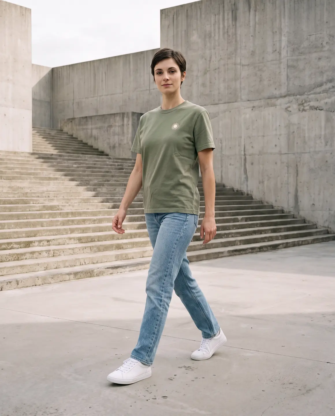The olive T-shirt: with movement